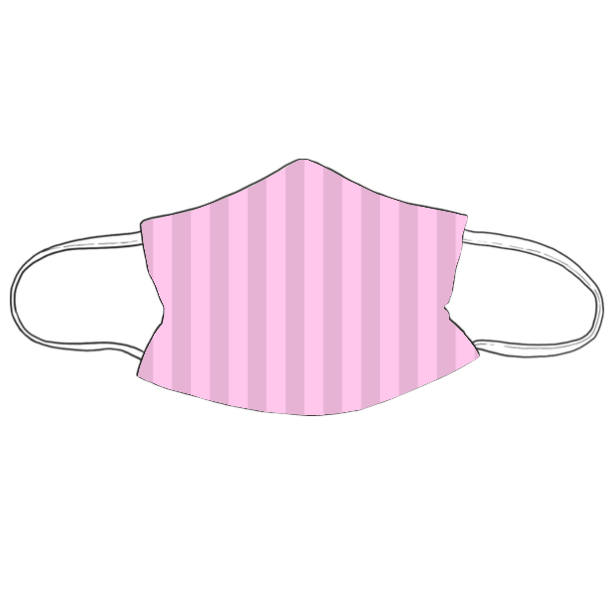 Pink Stripped Face Mask