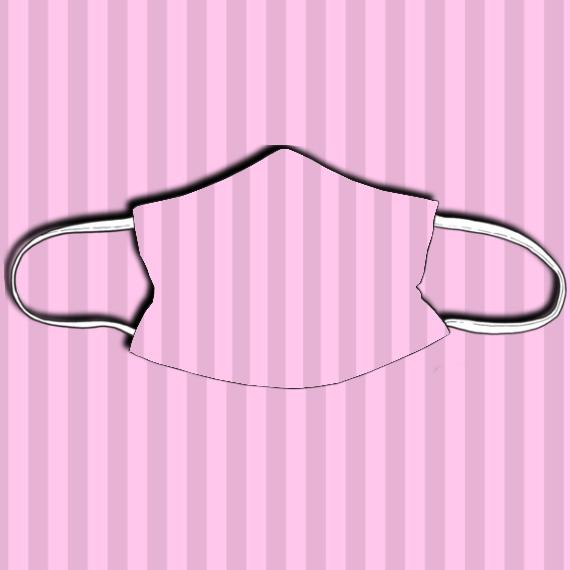 Pink Stripped Face Mask